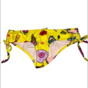 Wildfox Bikini Bottoms Emoji Print